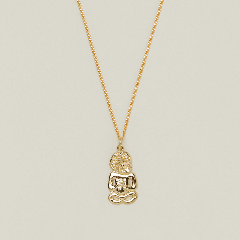 9ct Yellow Gold Hei Tiki Pendant - Necklace - Walker & Hall