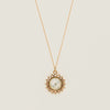 Deja Vu 9ct Rose Gold / Brass Sunburst Compass Pendant - Necklace - Walker & Hall