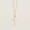 Deja Vu 9ct Yellow Gold Engraved Cross Pendant - Necklace - Walker & Hall