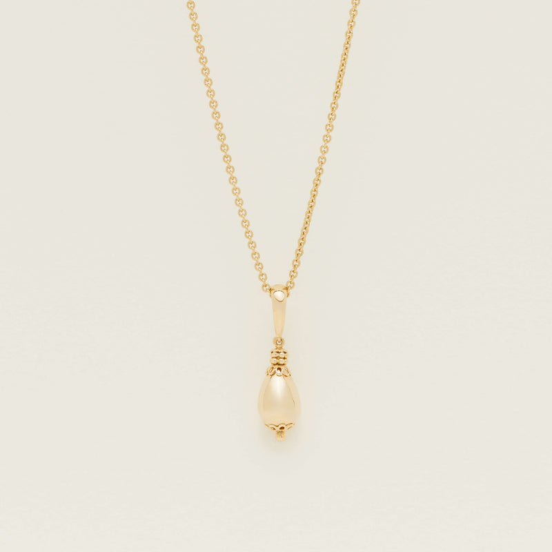 Deja Vu 14ct Yellow Gold Drop Clip-On Pendant - Necklace - Walker & Hall