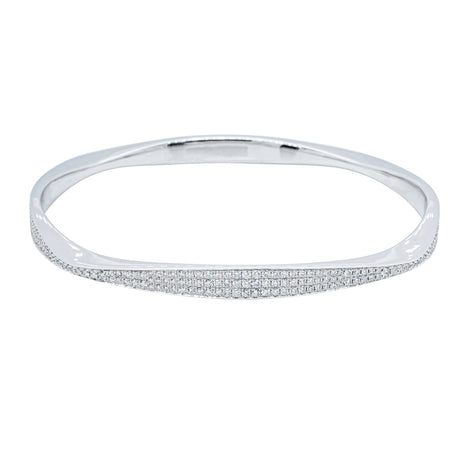 18ct White Gold 2.70ct Diamond Eos Bangle-Bracelet-Walker & Hall