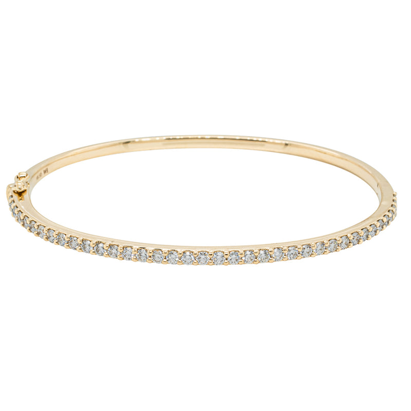 14ct Yellow Gold 1.52ct Diamond Luna Bangle-Bracelet-Walker & Hall