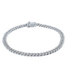 18ct White Gold 1.39ct Diamond Curb Link Bracelet-Bracelet-Walker & Hall