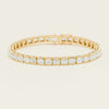18ct Yellow Gold 12.52ct Emerald-Cut Diamond Bezel Bracelet