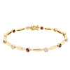 18ct Yellow Gold Ruby & Diamond Cadenza Bracelet-Bracelet-Walker & Hall