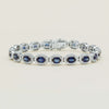 18ct White Gold 10.49ct Sapphire & Diamond Eclipse Bracelet