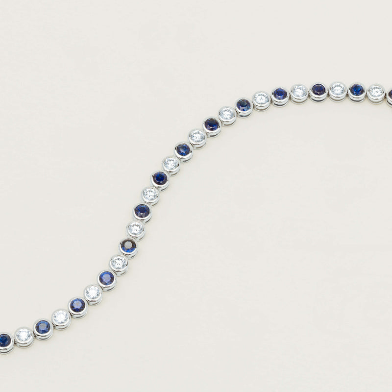 18ct White Gold Sapphire & Diamond Natalia Bracelet