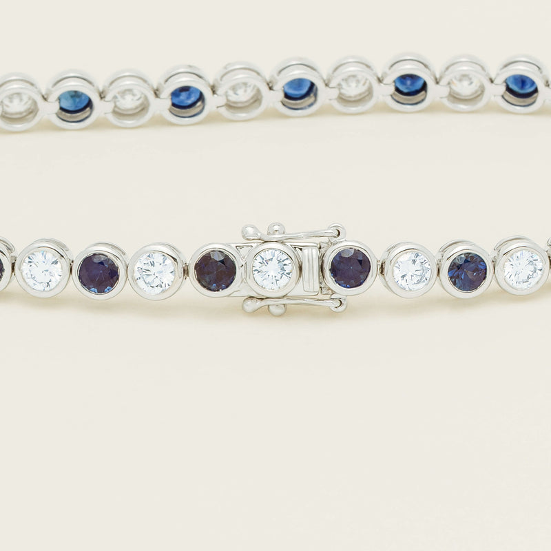 18ct White Gold Sapphire & Diamond Natalia Bracelet