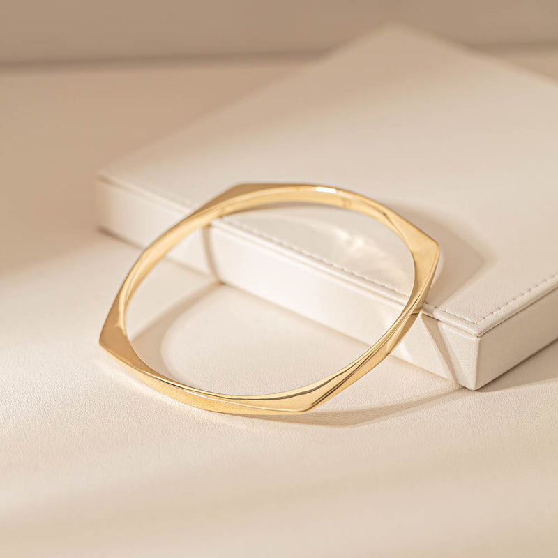 9ct Yellow Gold Eos Bangle-Bracelet-Walker & Hall