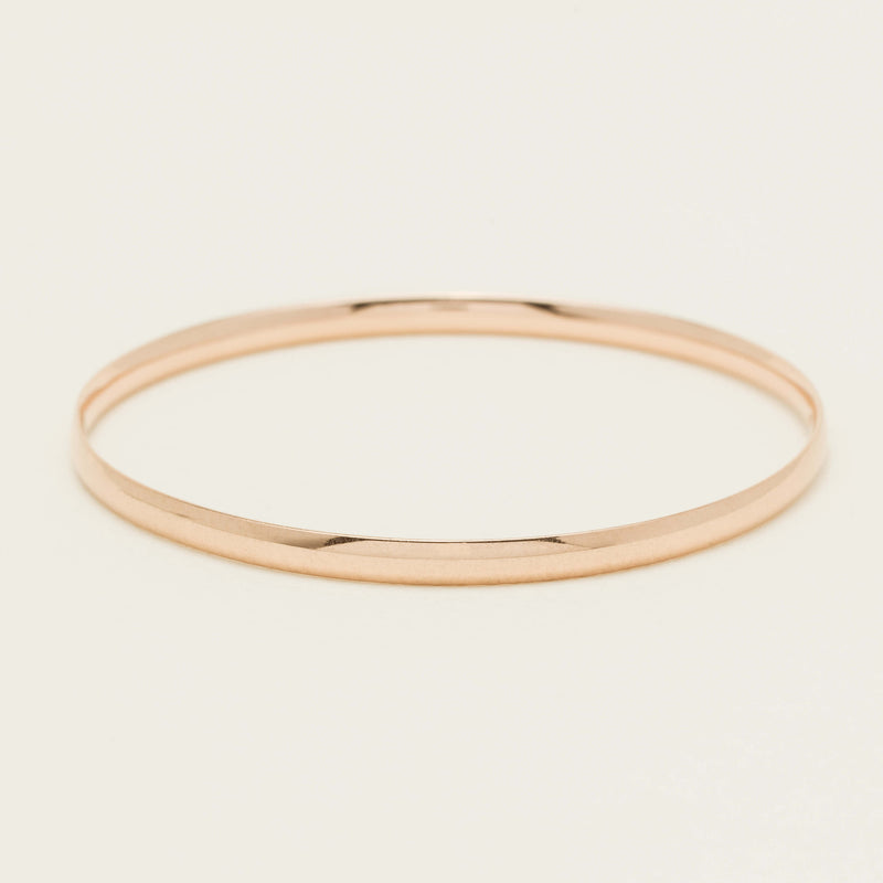 9ct Rose Gold 4mm Bangle - Bracelet - Walker & Hall