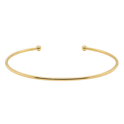 14ct Yellow Gold Fine Torc Bangle-Bracelet-Walker & Hall