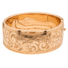Deja Vu 9ct Rose Gold Wide Hollow Hinged Bangle-Bracelet-Walker & Hall