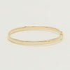 9ct Yellow Gold 4.5mm Hinged Bangle - Bracelet - Walker & Hall