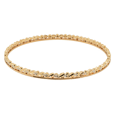 Deja Vu 18ct Rose Gold Bangle-Bracelet-Walker & Hall
