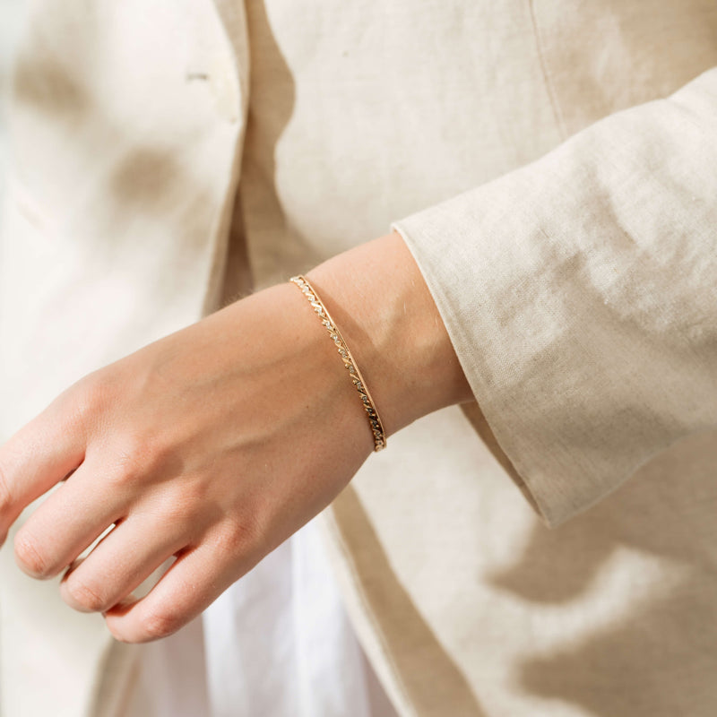 Deja Vu 18ct Rose Gold Bangle-Bracelet-Walker & Hall