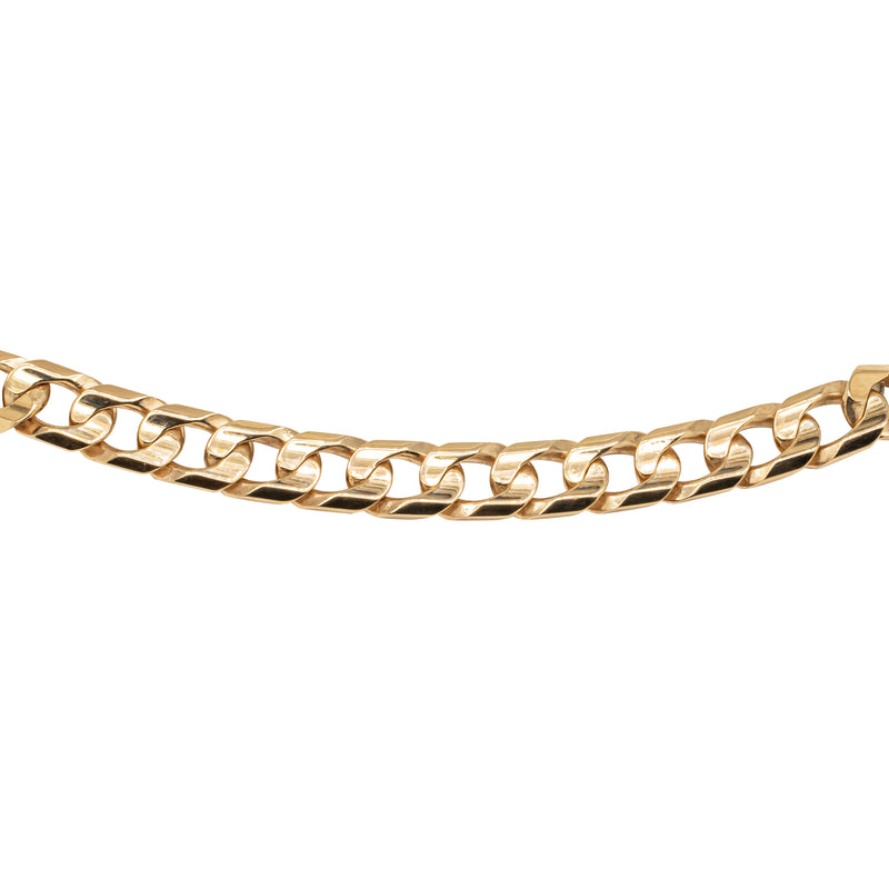 Deja Vu 9ct Yellow Gold Curb Link Bracelet-Bracelet-Walker & Hall