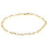 9ct Yellow Gold Oval Figaro Bracelet-Bracelet-Walker & Hall