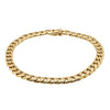 Deja Vu 14ct Yellow Gold Flat Curb Bracelet-Bracelet-Walker & Hall