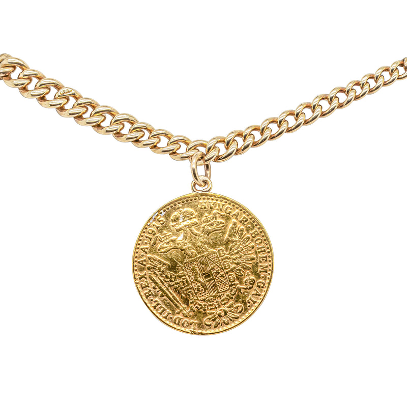 Deja Vu 9ct/24ct Yellow Gold Bracelet With Austro-Hungarian Coin - Bracelet - Walker & Hall