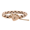 Vintage 9ct Rose Gold Engraved Belcher Bracelet with Padlock - Bracelet - Walker & Hall