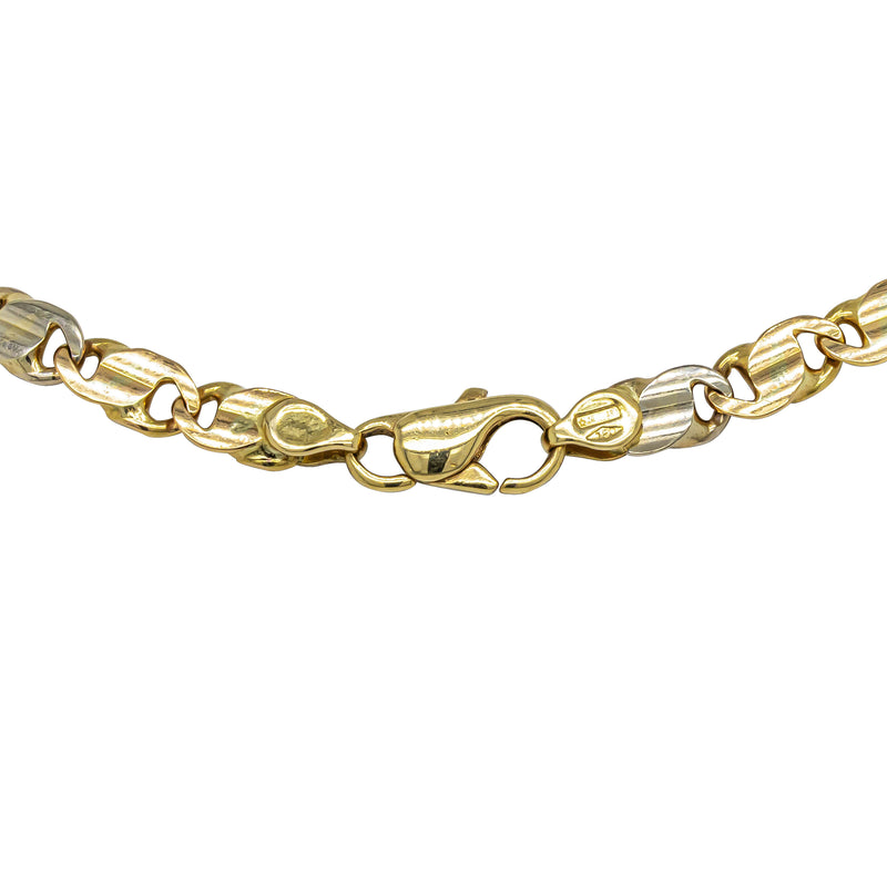 Deja Vu 18ct Yellow & White Gold Fancy Link Bracelet 21cm - Bracelet - Walker & Hall