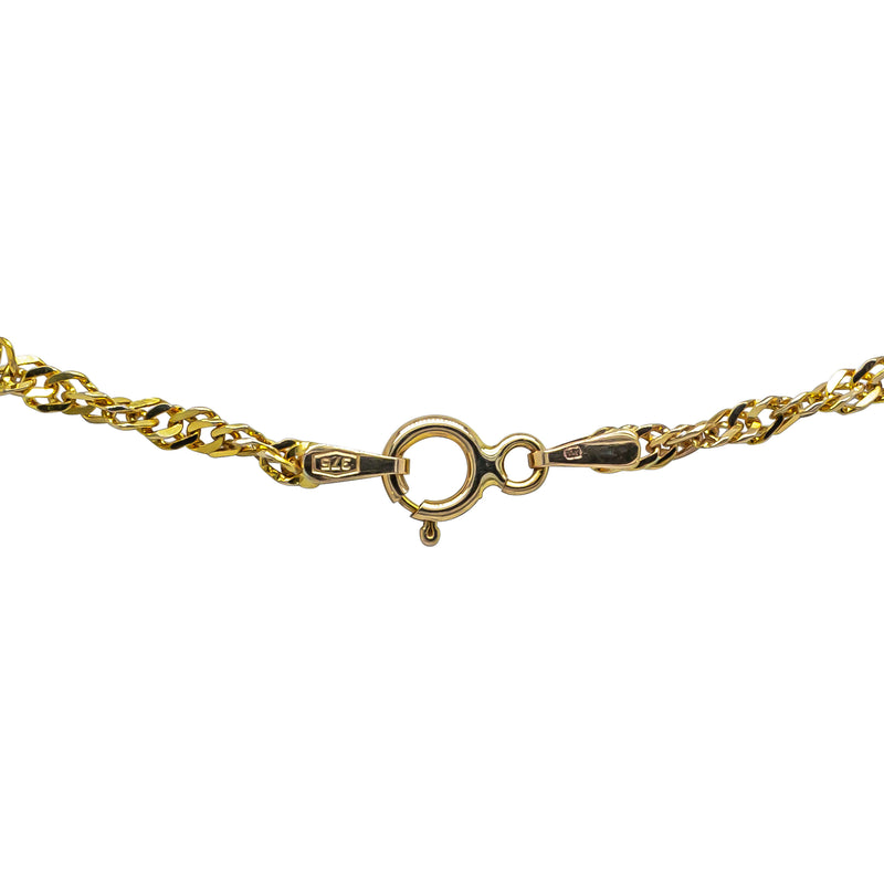 Deja Vu 9ct Yellow Gold Singapore Twist Link Bracelet - Bracelet - Walker & Hall