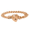 Vintage 9ct Rose Gold Curb Link Bracelet with Padlock - Bracelet - Walker & Hall
