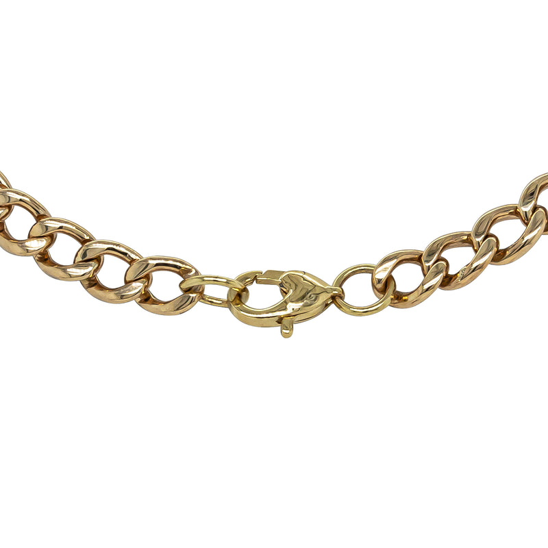 Deja Vu 9ct Yellow Gold Curb Link Bracelet 19cm - Bracelet - Walker & Hall