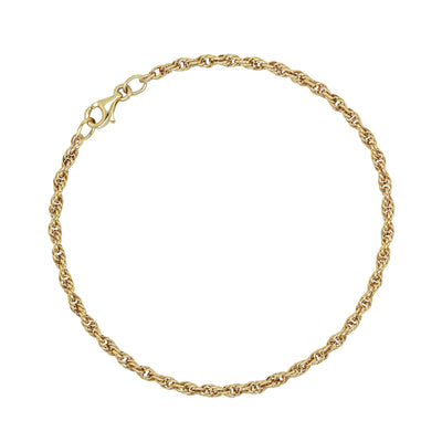 Deja Vu 9ct Yellow Gold Twist Link Bracelet - Bracelet - Walker & Hall