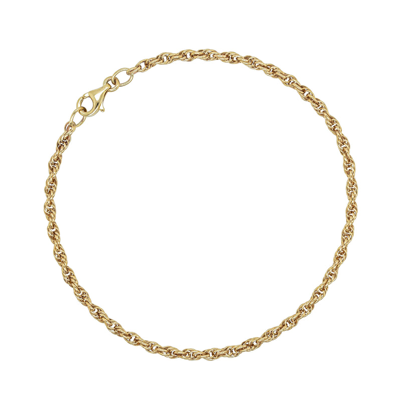 Deja Vu 9ct Yellow Gold Twist Link Bracelet - Bracelet - Walker & Hall