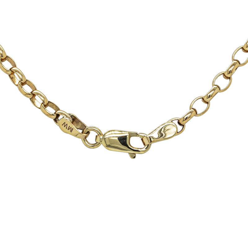 Deja Vu 9ct Yellow Gold Belcher Link Bracelet - 19.5cm - Bracelet - Walker & Hall