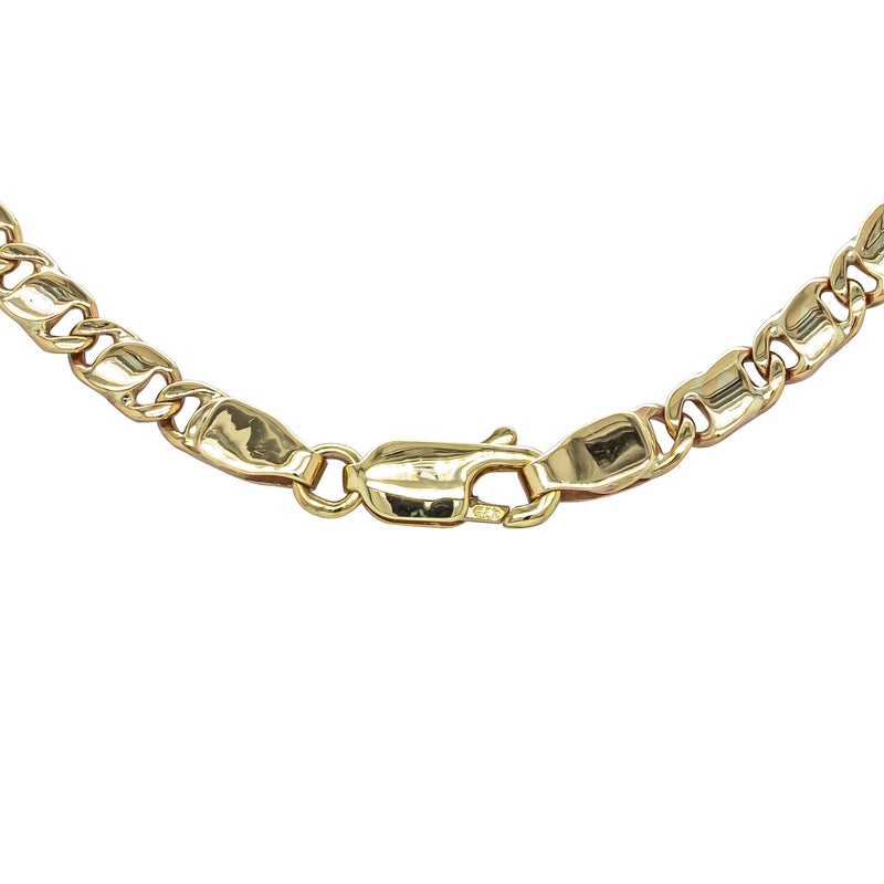 Deja Vu 9ct Yellow Gold Fancy Chain Link Bracelet 19cm - Bracelet - Walker & Hall