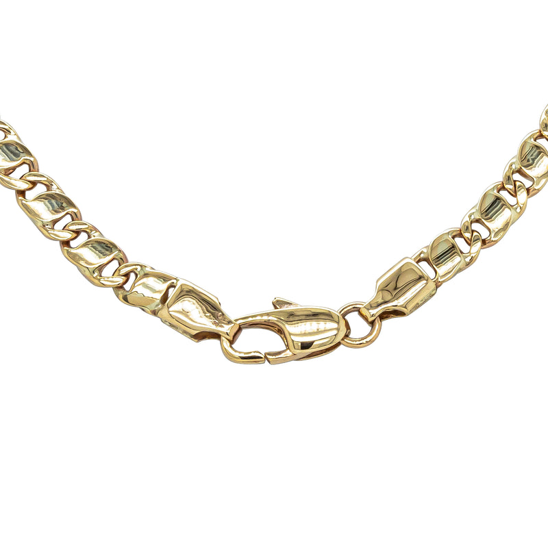 Deja Vu 9ct Yellow Gold Fancy Chain Link Bracelet 22cm - Bracelet - Walker & Hall
