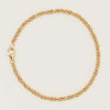 Deja Vu 9ct Yellow Gold Rope Link Bracelet 20cm