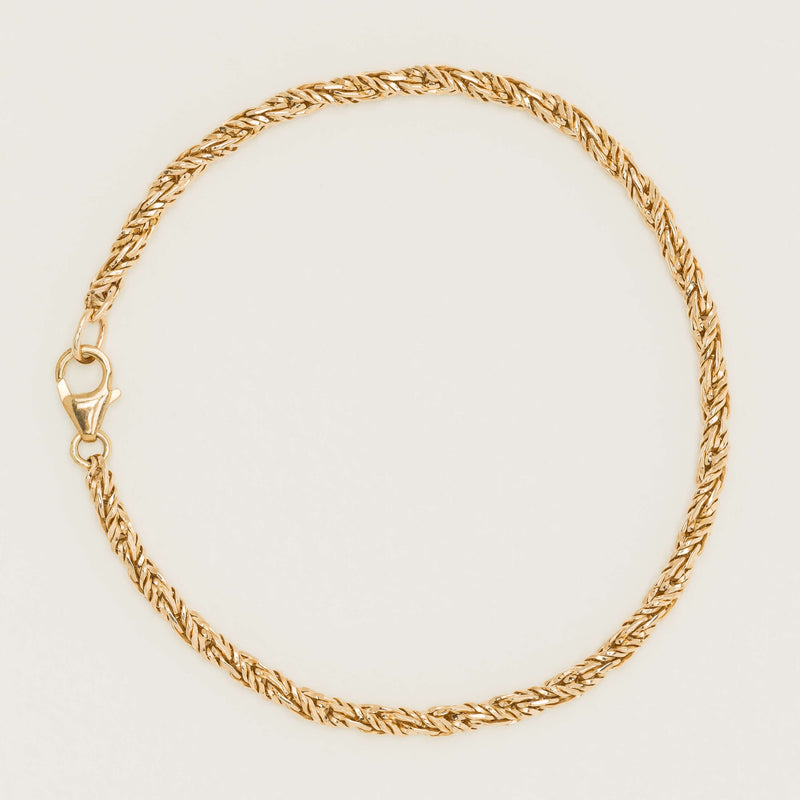 Deja Vu 9ct Yellow Gold Rope Link Bracelet 20cm