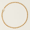Deja Vu 14ct Yellow Gold Rope Link Bracelet 19cm