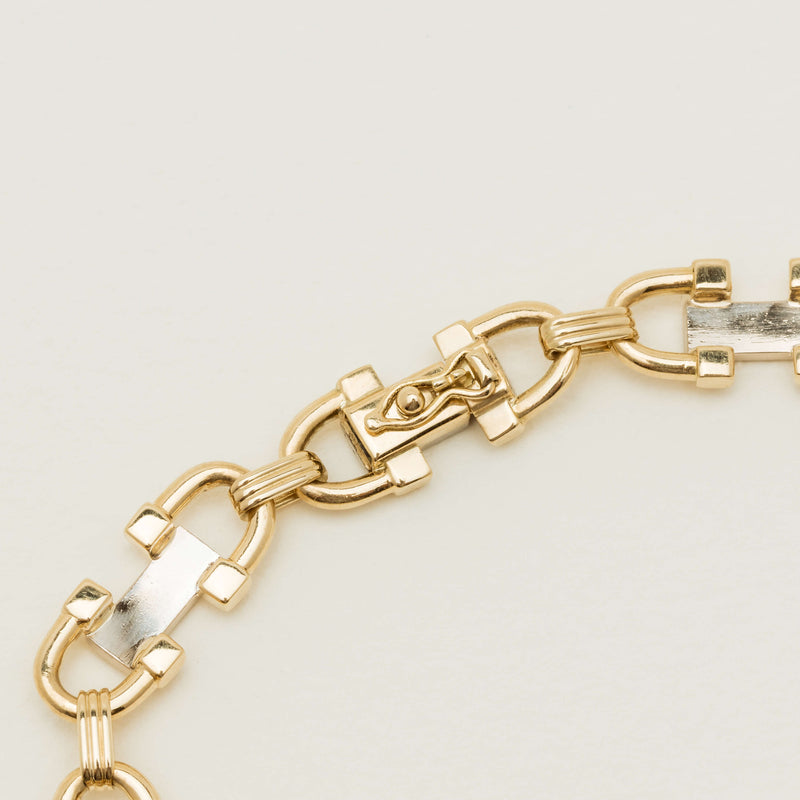Deja Vu 18ct Yellow & White Gold Fancy Link Bracelet