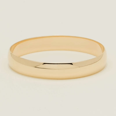 Deja Vu 9ct Yellow Gold 12mm Oval Bangle - 66mm