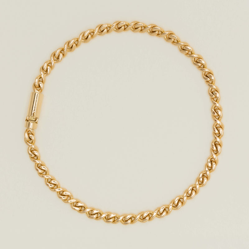 Deja Vu 18ct Yellow Gold Figure-8 Bracelet 23cm