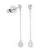 18ct White Gold .27ct Diamond Drop Earrings-Earrings-Walker & Hall