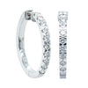 Deja Vu 18ct White Gold 1.00ct Diamond Hoop Earrings-Earrings-Walker & Hall
