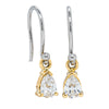 Deja Vu 18ct Yellow Gold & Platinum .60ct Diamond Earrings-Earrings-Walker & Hall