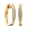 18ct Yellow Gold .20ct Diamond Eos Hoop Earrings-Earrings-Walker & Hall