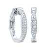 18ct White Gold .20ct Diamond Eos Hoop Earrings-Earrings-Walker & Hall