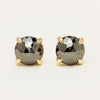 18ct Yellow Gold 1.00ct Rose-Cut Black Diamond Stud Earrings - Earrings - Walker & Hall