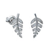 9ct White Gold Diamond Fern Earrings - Earrings - Walker & Hall