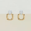 18ct Bi-Tone Gold .49ct Diamond Pave Drop Earrings