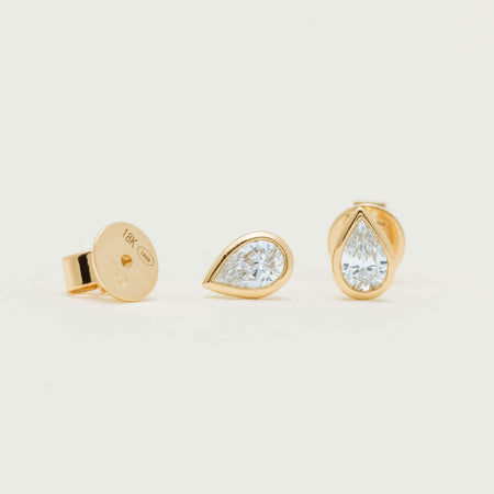 18ct Yellow Gold .52ct Pear Diamond Natalia Stud Earrings
