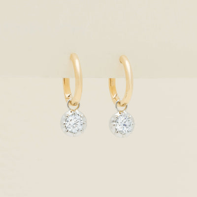 18ct Yellow Gold .60ct Diamond Dawn Drop Earrings - Earrings - Walker & Hall