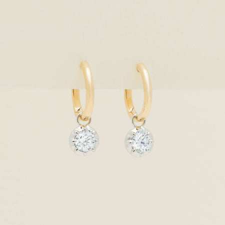 18ct Yellow Gold .60ct Diamond Dawn Drop Earrings - Earrings - Walker & Hall